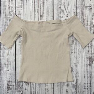 H&M Rib-knit Off-the-shoulder Top Sz. M